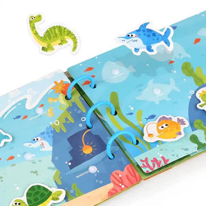 Interactive Busy Book Set | 2 - Pack of Educational Activity Books for Preschoolers | Transport & Animals