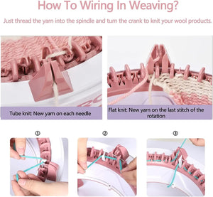 Sentro Knitting Machine | DIY Loom for Hats & Scarves | 40 Needle Knitter | Kids & Adults