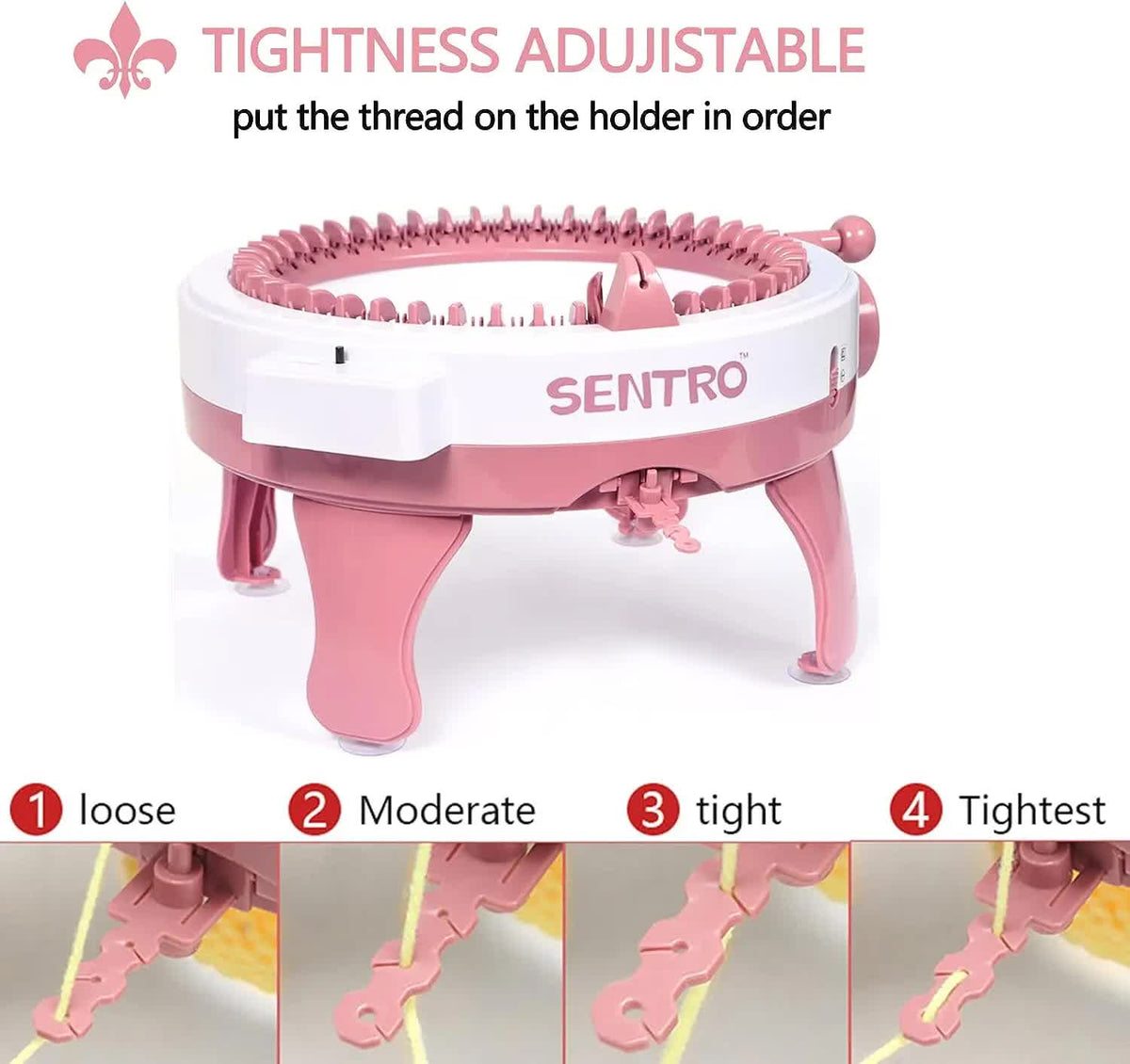 Sentro Knitting Machine | DIY Loom for Hats & Scarves | 40 Needle Knitter | Kids & Adults