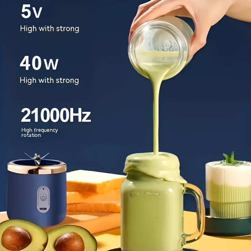 Portable USB Blue Rechargeable Juicer Cup | Blender for Smoothies and Juices | USB Rechargeable | Compact & Powerful