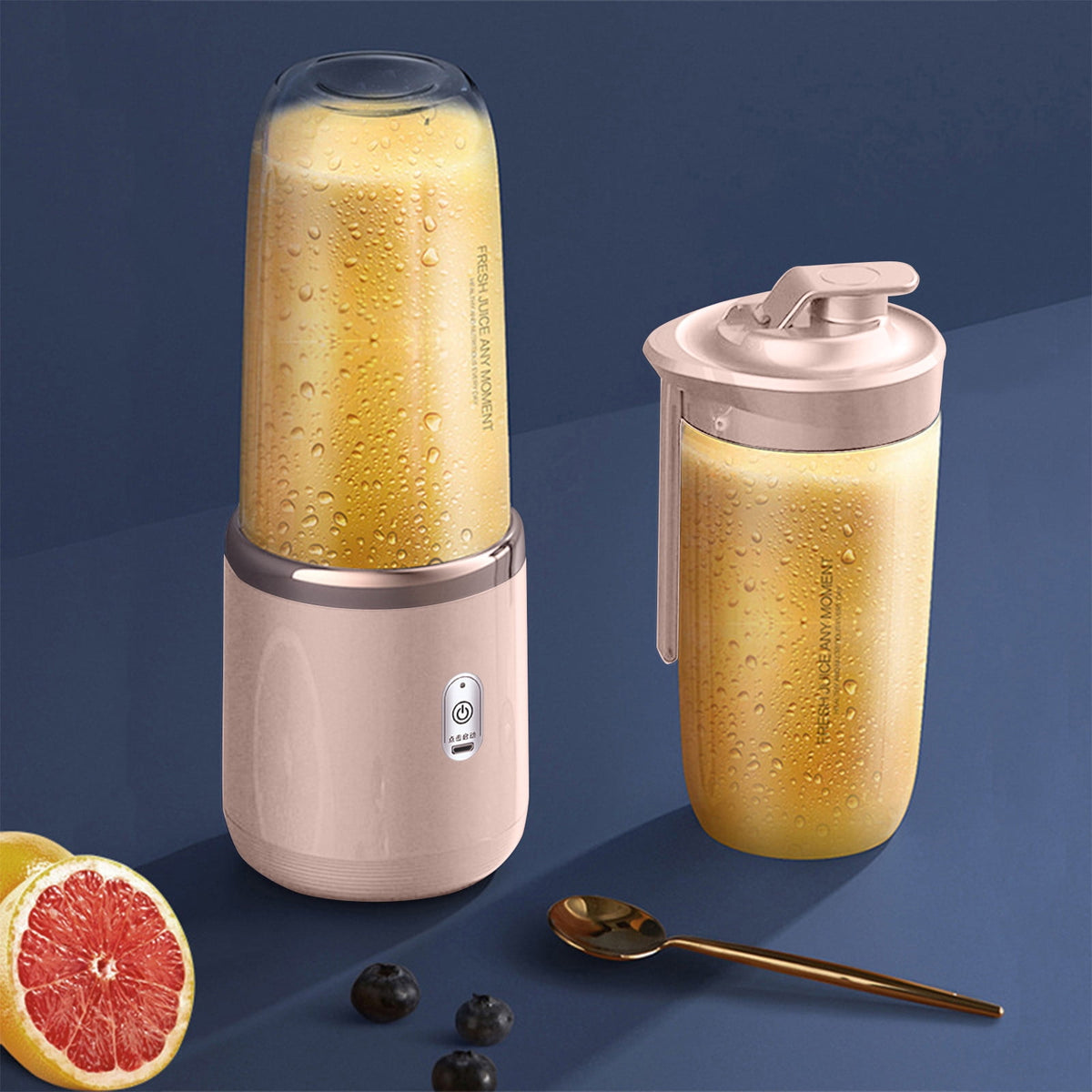 Portable USB Pink Rechargeable Juicer Cup | Blender for Smoothies and Juices | USB Rechargeable | Compact & Powerful