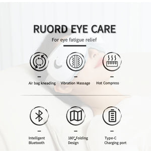 Eye Massager with Vibration & Heat Compression | Air Pressure Eye Therapy Device | Relaxation & Eye Care