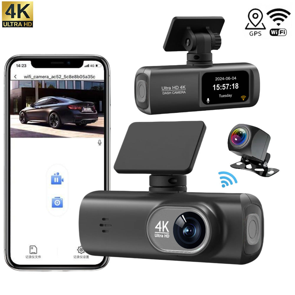 New 4K Car Dash Cam | Front & Rear Dual Recording | Wi-Fi Connectivity | GPS Tracking | 1080P + 4K Resolution