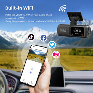 New 4K Car Dash Cam | Front & Rear Dual Recording | Wi-Fi Connectivity | GPS Tracking | 1080P + 4K Resolution