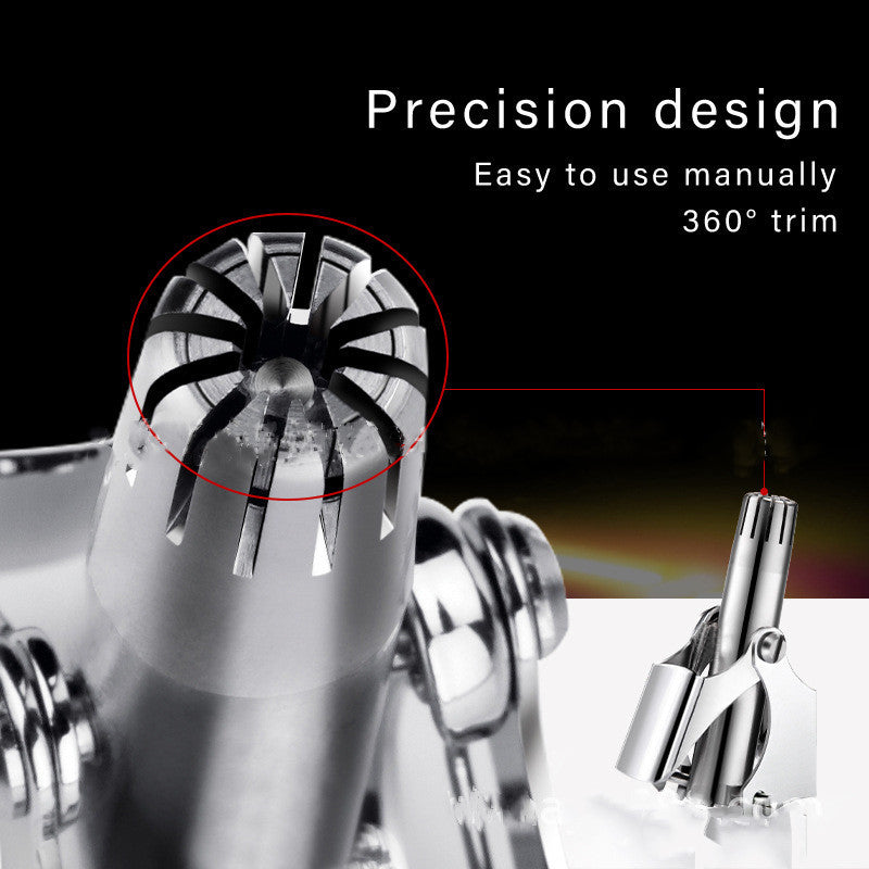 Manual Water Wash Hair Remover | Mechanical Nose Hair Trimmer for Gentle & Precise Grooming | Non-Toxic & Safe for Daily Use