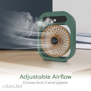 Blue USB 2-in-1 Misting Fan & Humidifier | Portable Cooling & Humidifying Solution