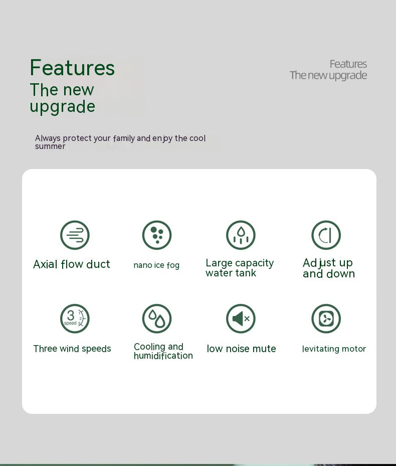 White USB 2-in-1 Misting Fan & Humidifier | Portable Cooling & Humidifying Solution