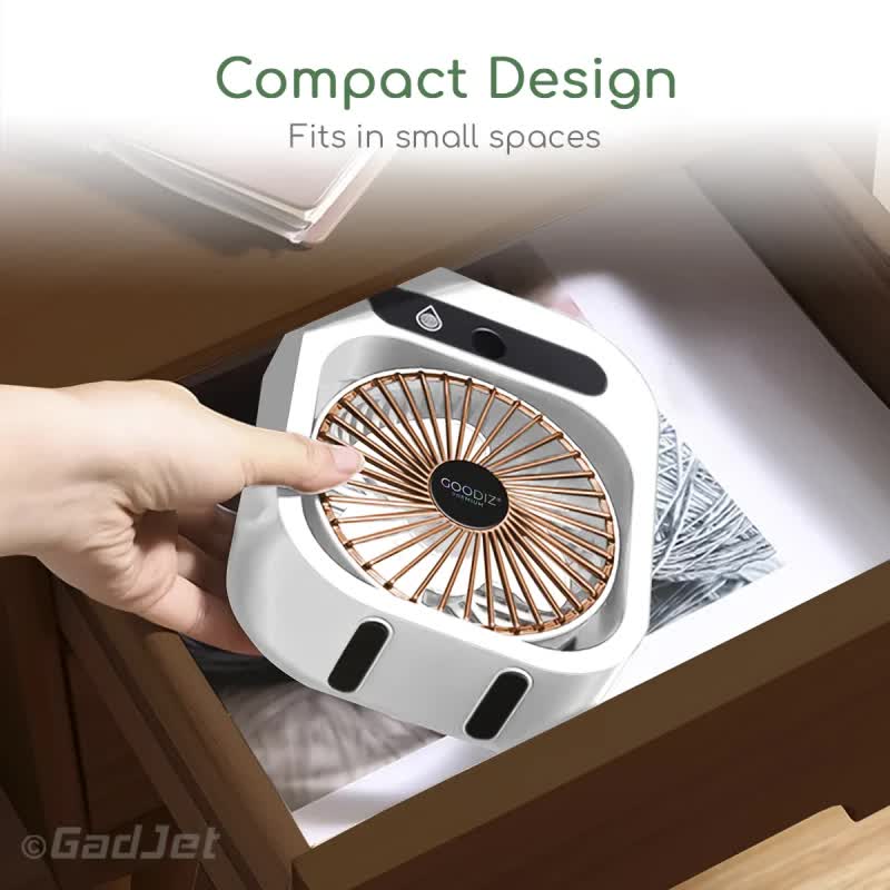 White USB 2-in-1 Misting Fan & Humidifier | Portable Cooling & Humidifying Solution