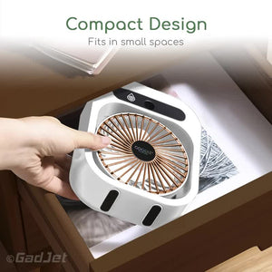 White USB 2-in-1 Misting Fan & Humidifier | Portable Cooling & Humidifying Solution