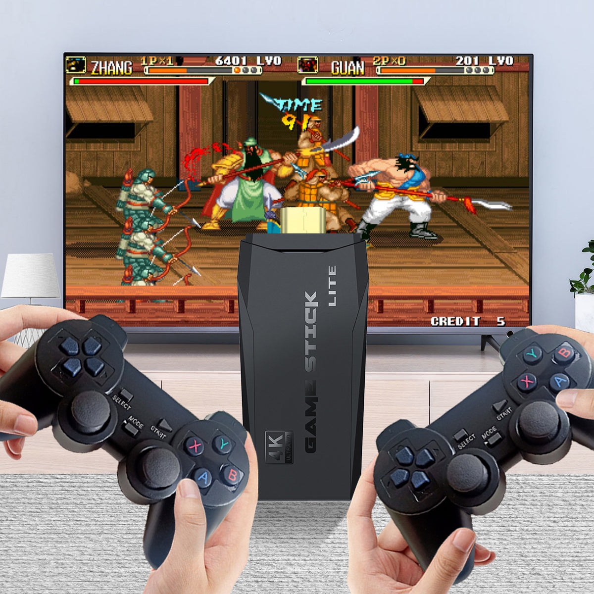 M8 64GB Built-in 20,000+ Games | 4K Wireless Retro HDMI Video Game Console | Dual Controllers | Multiple Emulators