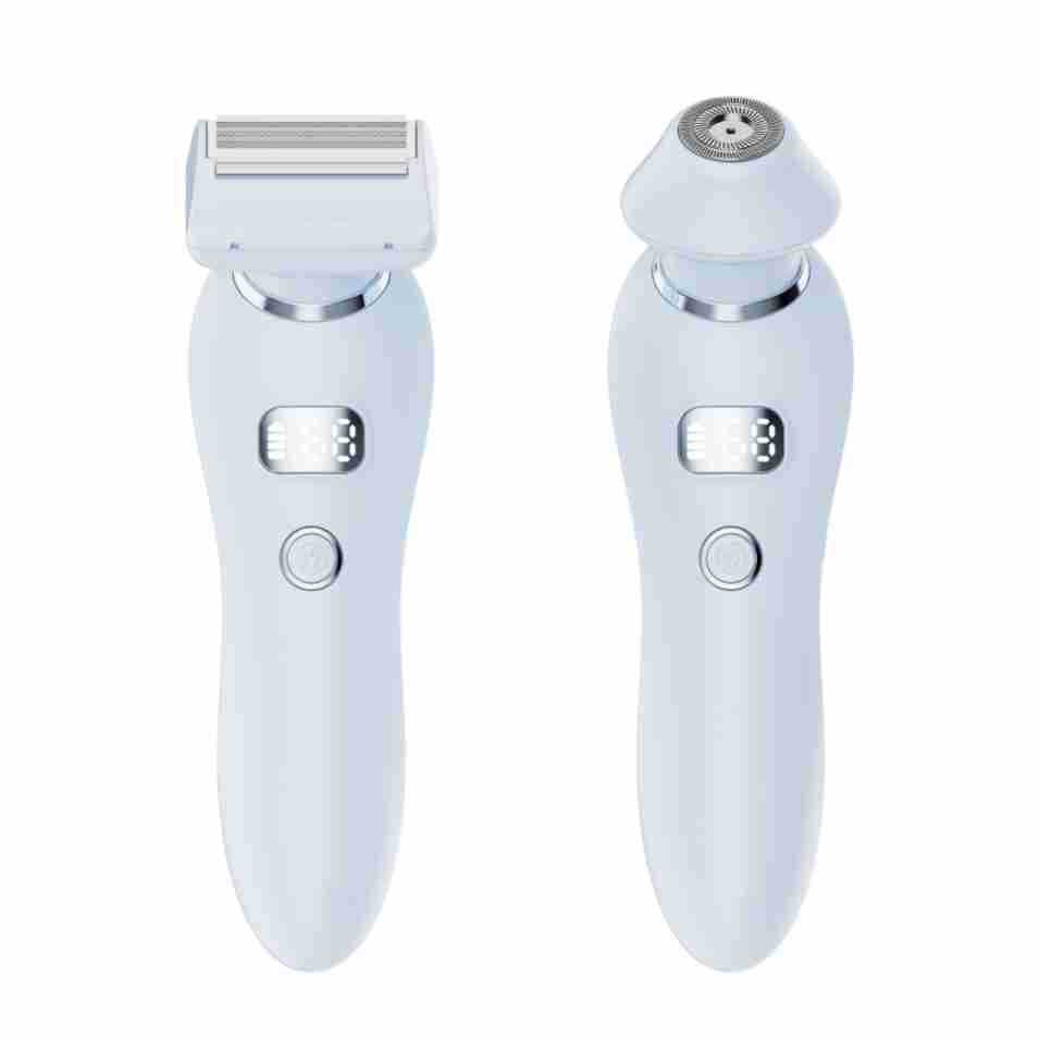 U34 Blue 2-in-1 Electric Razor for Women | Multifunctional Rechargeable Hair Removal Shaver