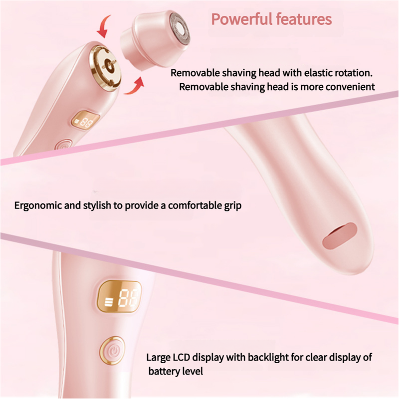 U34 White 2-in-1 Electric Razor for Women | Multifunctional Rechargeable Hair Removal Shaver