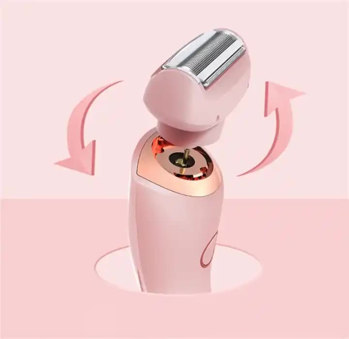 Pink 2-in-1 Electric Razor for Women | Multifunctional Rechargeable Hair Removal Shaver