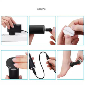 Pink Electric Foot Callus Remover | Portable Pedicure Tool | Smooth Feet