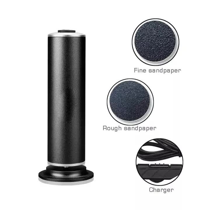 Gray Electric Foot Callus Remover | Portable Pedicure Tool | Smooth Feet