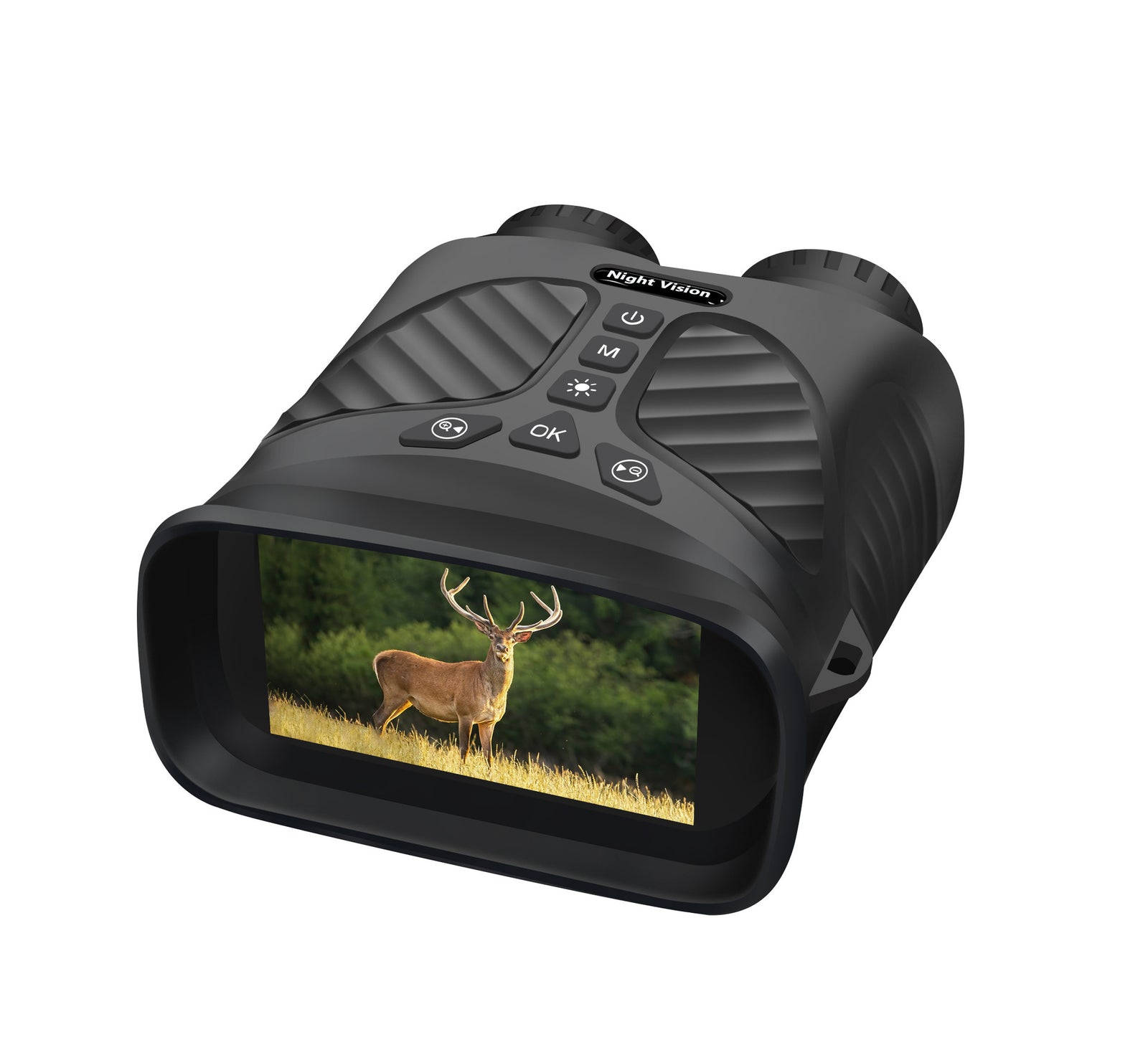 Digital Night Vision Binoculars | Black | 3.0" IPS Screen | 10X Optical Zoom | 2.5K Video Recording | Infrared for 300m Range