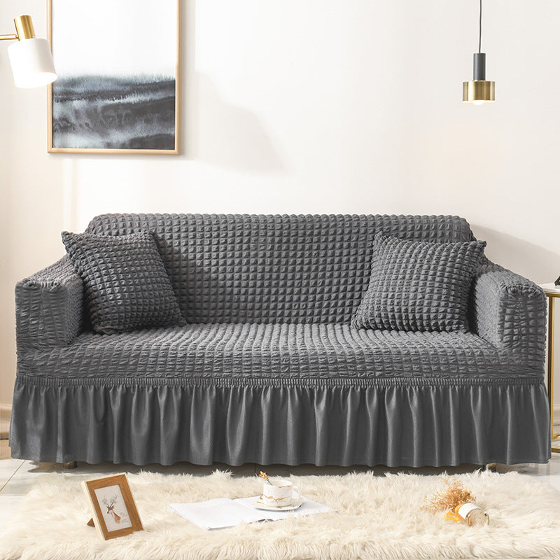 Elastic Sofa Cover | Gray | Stretchable Fabric | Fits 90-140cm | Modern Furniture Slipcover