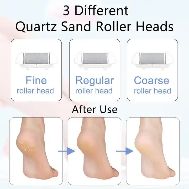 Blue Rechargeable Electric Foot File Callus Remover | LED Display | USB Charging