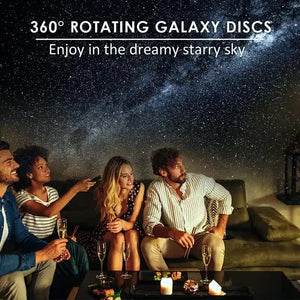 Starry Galaxy Projector Lamp | White | High-Definition Focusable | 13 Film Slides | Creative Bedroom Mood Light
