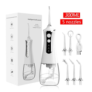 L10 White Portable Handheld Electric Water Flosser | Rechargeable Teeth Cleaner for Home Use