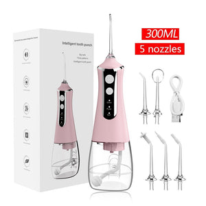 L10 Pink Portable Handheld Electric Water Flosser | Rechargeable Teeth Cleaner for Home Use