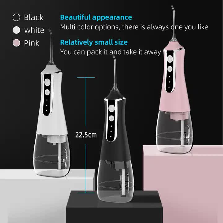 L10 Pink Portable Handheld Electric Water Flosser | Rechargeable Teeth Cleaner for Home Use