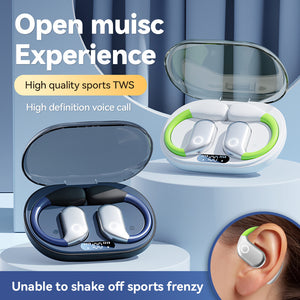 Black M82 Transparent OWS Wireless Bluetooth Earphones | Clear Sound | Comfortable Over-Ear Fit