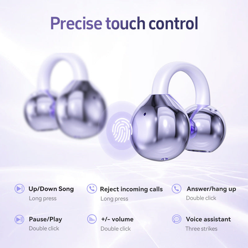 Purple M108 Spherical OWS Over-Ear Bluetooth Earphones | Stylish Design | Premium Sound | Wireless Convenience