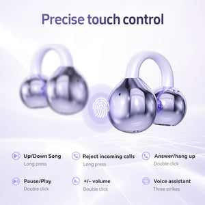 Purple M108 Spherical OWS Over-Ear Bluetooth Earphones | Stylish Design | Premium Sound | Wireless Convenience
