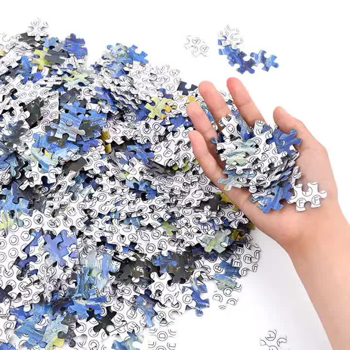(2 PCS) 1000-Piece Quiet Town Jigsaw Puzzle | High Difficulty | Stress-Relief Toy