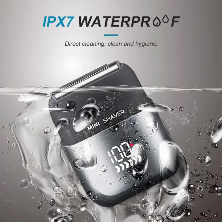 PRITECH Smart Portable Mini Electric Shaver | Digital Display | Model RSM-2289 | Light Blue