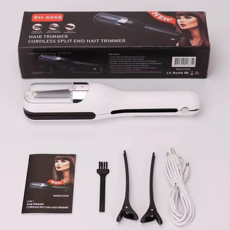 Split End Hair Trimmer | Mini | Automatic | White | For Damaged Hair | Men & Women