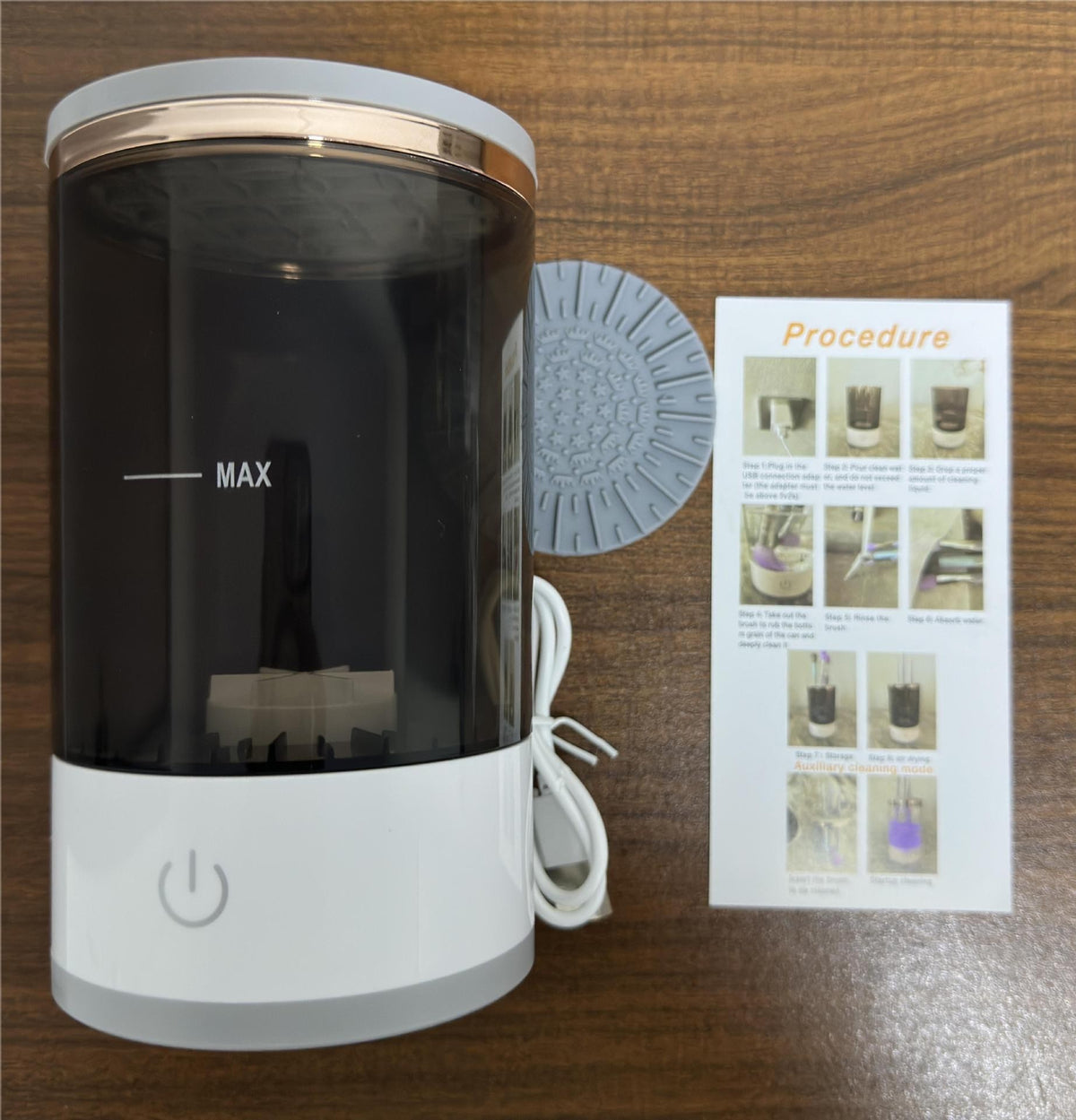 Black USB-Powered Automatic Makeup Brush Cleaner | Fast & Hygienic Brush Cleaning Machine