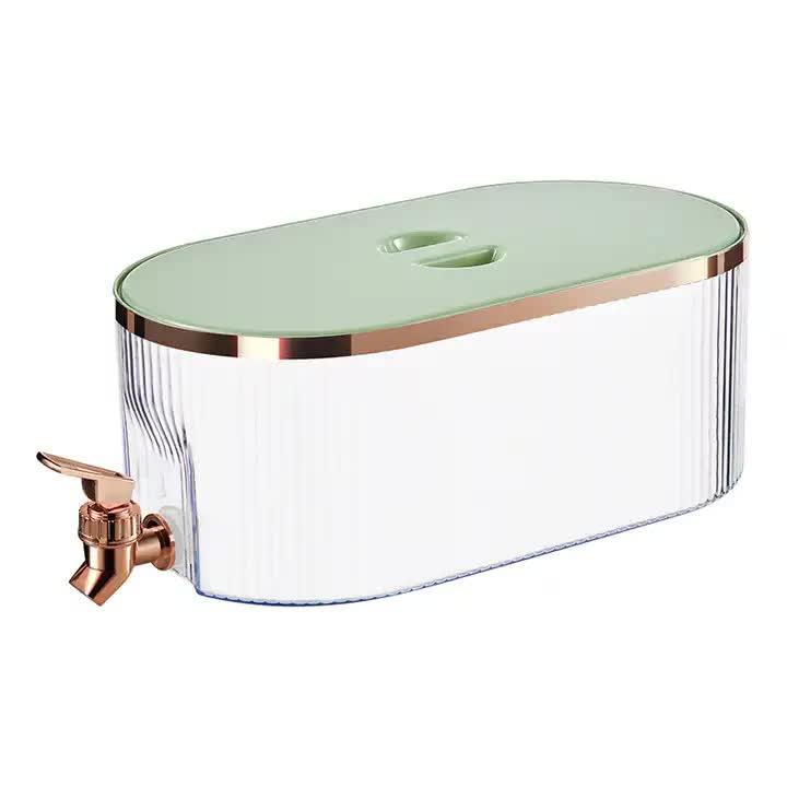Light Green Refrigerator Cold Water Dispenser | 5.3L Fruit Tea Jug with Tap | For Home Beverages