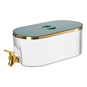 Dark Green Refrigerator Cold Water Dispenser | 5.3L Fruit Tea Jug with Tap | For Home Beverages