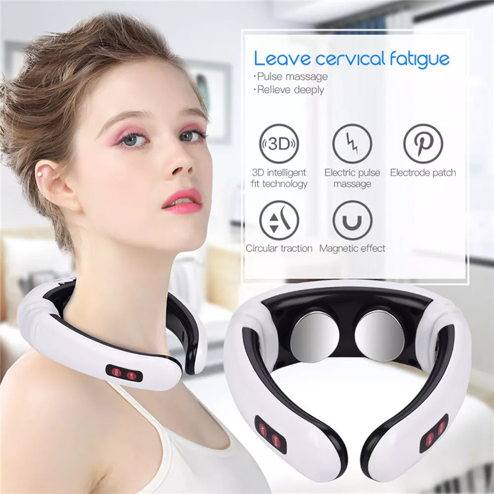 Neck Massager with Pulse Therapy | Intelligent Cervical Massage Device | Pain Relief & Relaxation