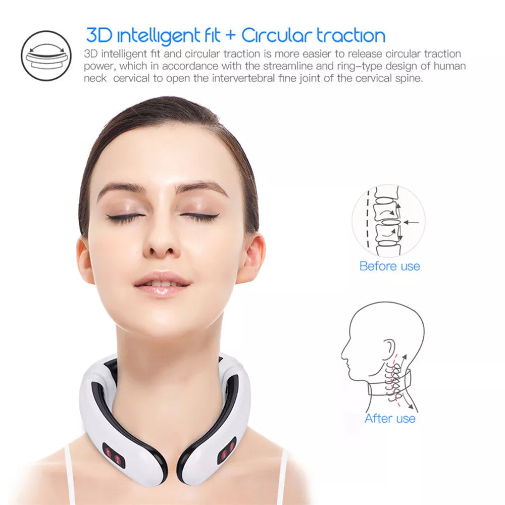Neck Massager with Pulse Therapy | Intelligent Cervical Massage Device | Pain Relief & Relaxation