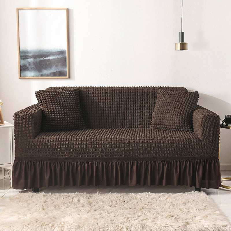 Elastic Sofa Cover | Coffee Color | Stretchable Fabric | Fits 90-140cm | Classic Furniture Protector