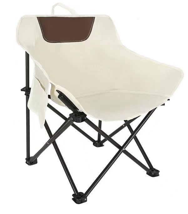 White Outdoor Folding Camping Chair | Lightweight Portable Lounge, Beach, Fishing & Picnic Seat