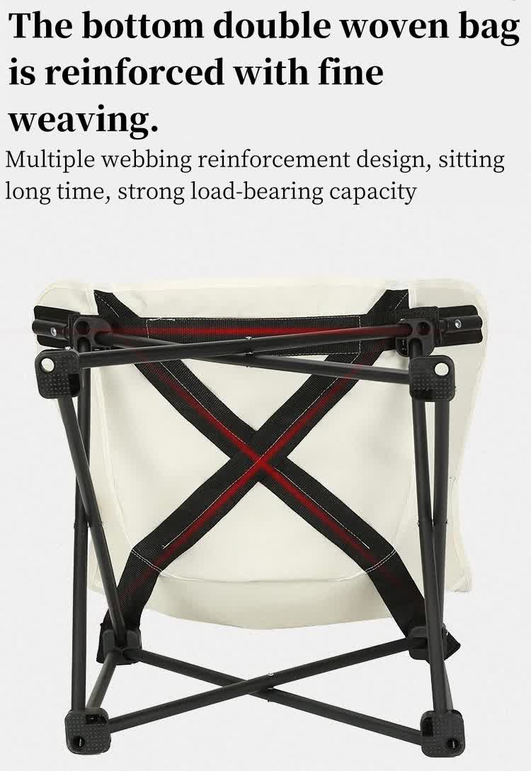 White Outdoor Folding Camping Chair | Lightweight Portable Lounge, Beach, Fishing & Picnic Seat