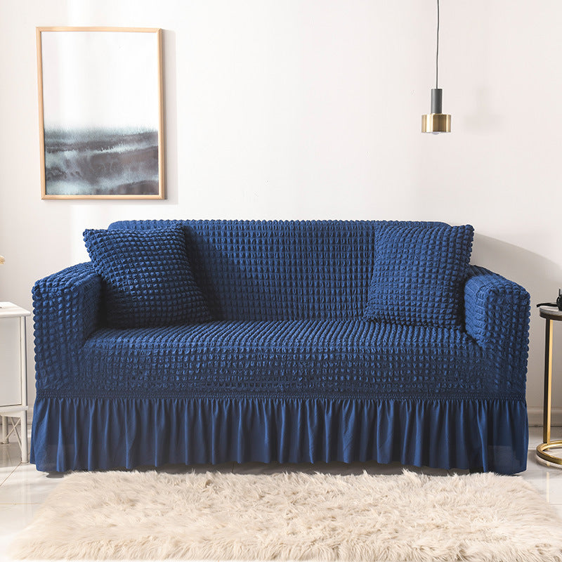 Elastic Sofa Cover | Blue | Stretchable Fabric | Fits 190-230cm | Modern Furniture Protector