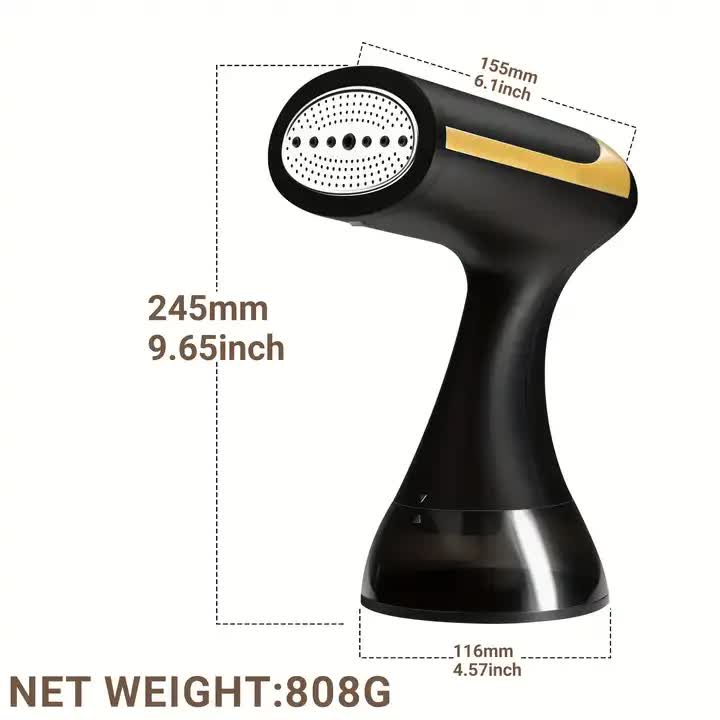 White Handheld Garment Steamer | Portable Mini Steam Iron | Wrinkle Remover & Fabric Freshener | Travel-Friendly
