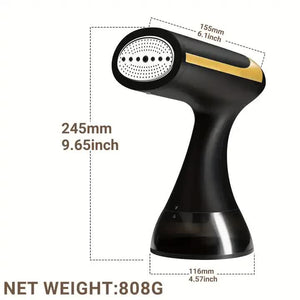 White Handheld Garment Steamer | Portable Mini Steam Iron | Wrinkle Remover & Fabric Freshener | Travel-Friendly