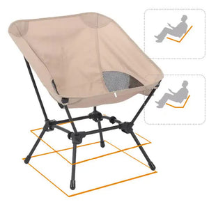 Portable Folding Beach Chair | Black | Lightweight Compact Fishing Chair | Square Legs for Outdoor Use