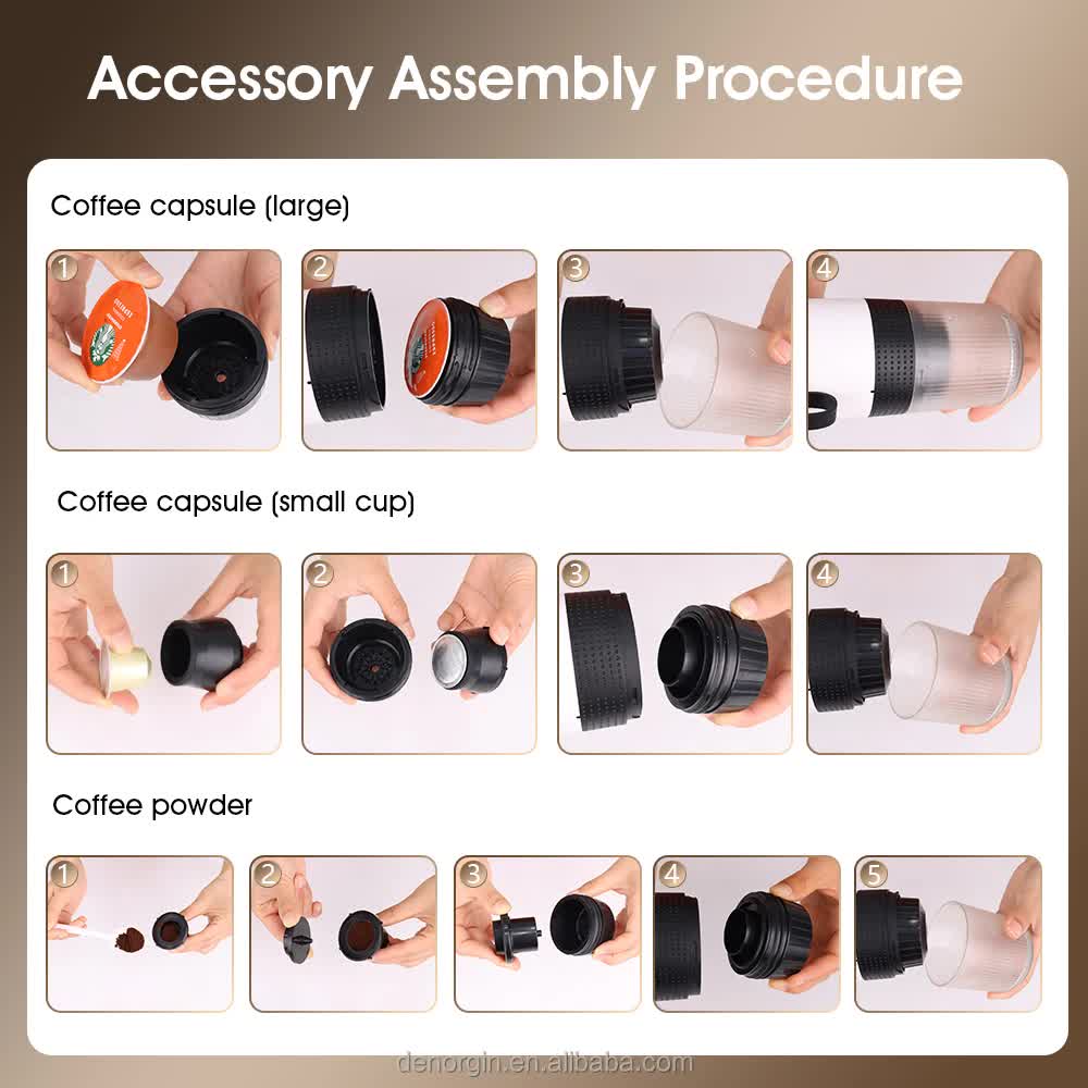 White Portable Espresso Coffee Machine | Universal 3-in-1 Capsule, Coffee Powder & Espresso Maker
