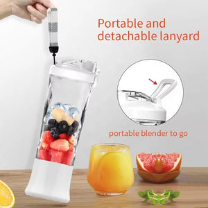 Juicer Cup | 600ml | Rechargeable | Ice Crushing & Fruit Blending | Large Capacity | Black
