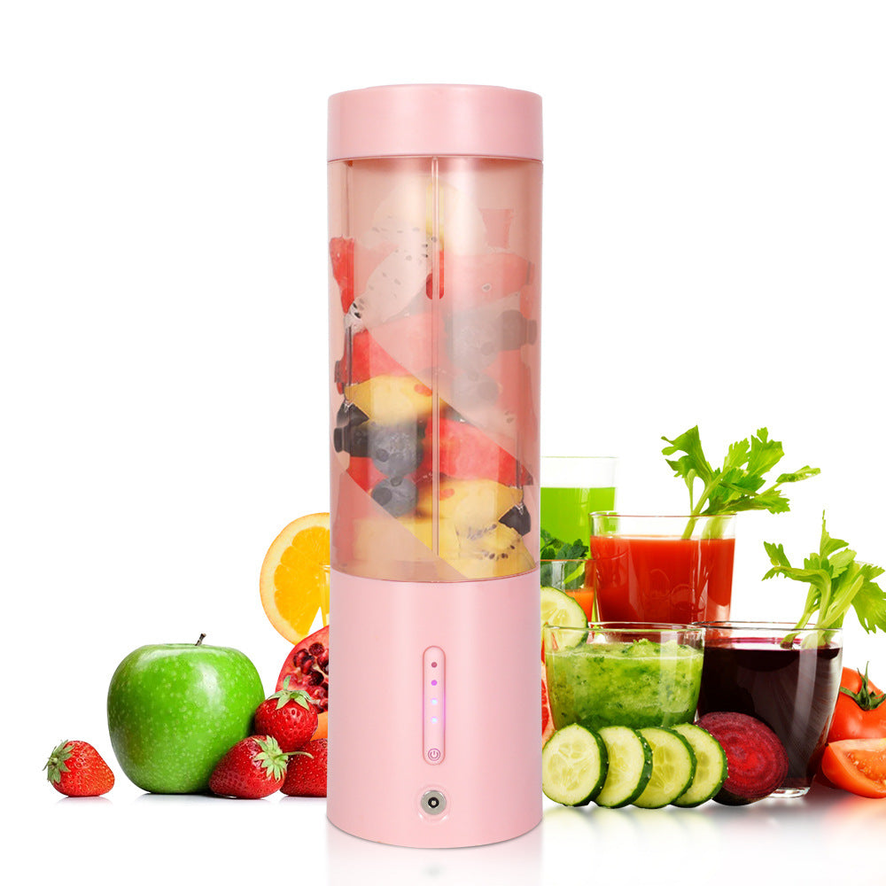 Pink Portable Juicer | Magnetic Charging | Fresh Juice Blender | Multifunctional | Ice Crushing | Fruit Mixer