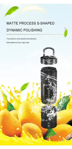 Blue Portable Juicer | Magnetic Charging | Fresh Juice Blender | Multifunctional | Ice Crushing | Fruit Mixer