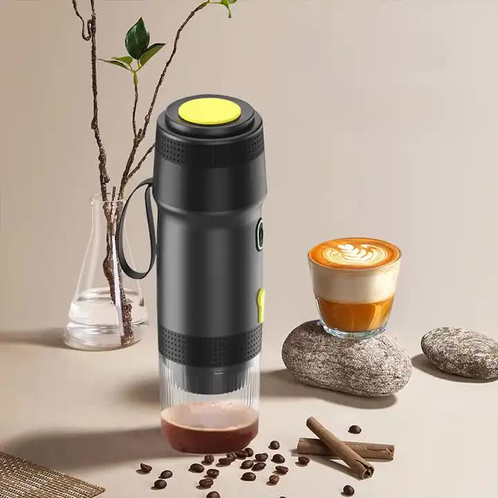 Black Portable Fully Automatic Espresso Coffee Machine | Universal 3-in-1 Capsule, Coffee Powder & Espresso Maker
