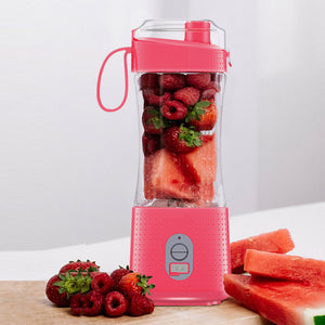 Pink Portable Mini Juicer | Rechargeable Electric Fruit Juicer Cup | Compact & Convenient